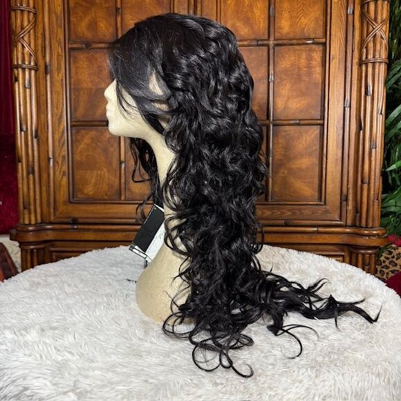 Pazazz PL-Judi Designer Collection 27" Lace Front Wavy Color 1B Synthetic Wig - Picture 10 of 16